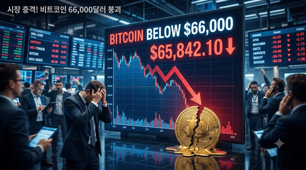비트코인 66000달러 하락 원인 ETF 유출 마운트곡스 세일러 2026